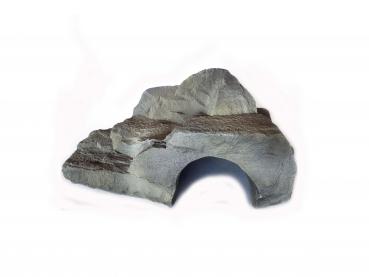 Felshöhle XL Sandstein grau aus Mineralguss 40 x 30 x 16 cm