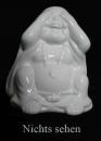 Buddha aus Porzellan "Nichts sehen"